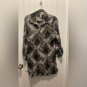 Bleu by Rod Beattie
Snake Print swim coverup 
Size XL 
NWT